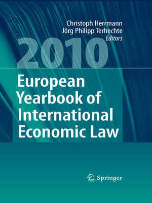 cover image of European Yearbook of International Economic Law 2010